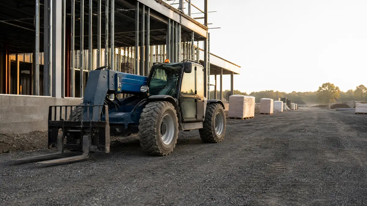 Telehandlers jobsite access in Durham